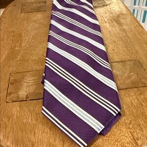 Purple Striped Men's Tie Breuer 3”